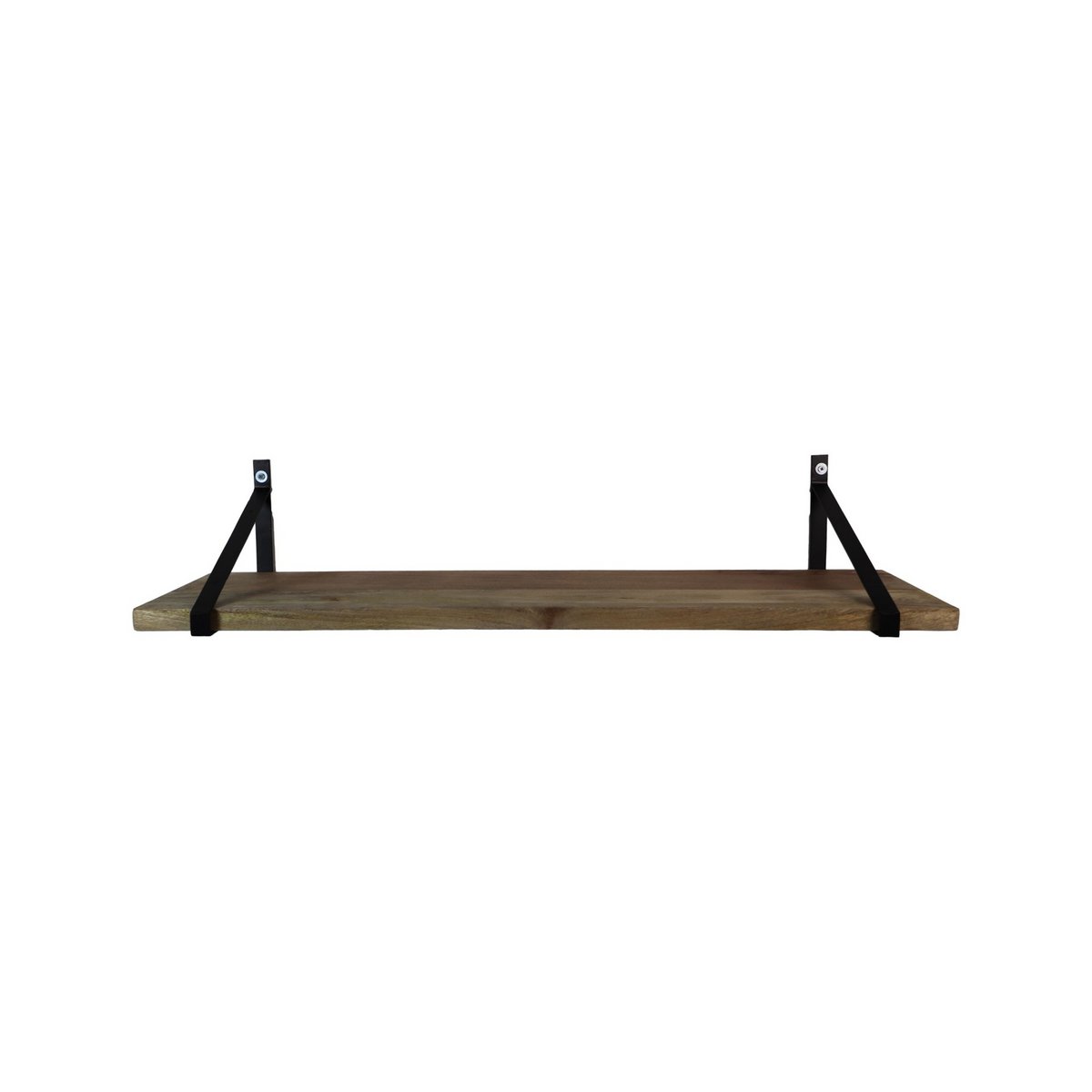 HSM Collection-Wandplank -100x25x20-Naturel/Zwart-Mango/Metaal