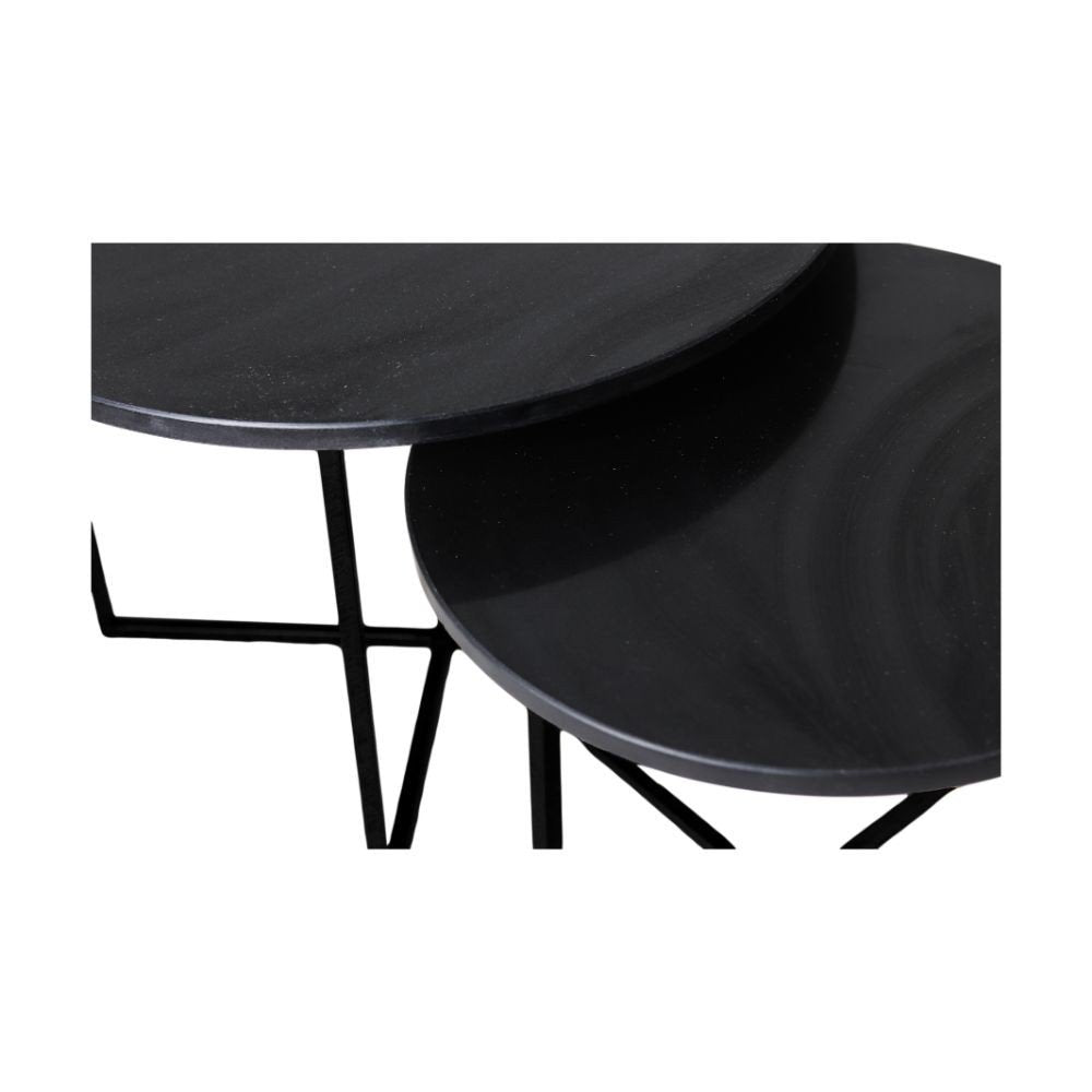 Ronde Bijzettafel set van 2 -ø61x45/ø46x39