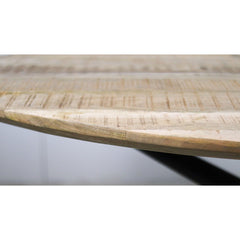 HSM Collection-Ovaal Tafelblad Bern Swiss Edge-180x100x3,5-Naturel-Mango