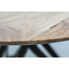 HSM Collection-Rond Tafelblad Zürich-ø120x3,8-Naturel-Acacia