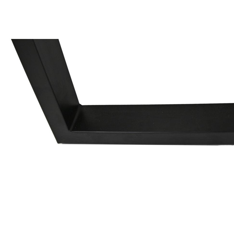 HSM Collection-Tafelpoot Model U S/2-1-80x10x72 (75x25mm)-Zwart-Metaal