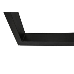 HSM Collection-Tafelpoot Model U S/2-1-80x10x72 (75x25mm)-Zwart-Metaal