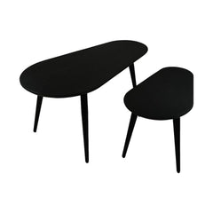 Salontafels Zürich - 95x52x46 - Acaciahout/metaal - Set van 2