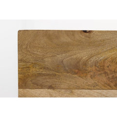 HSM Collection-Wandplank Levels -25x22x70-Naturel/Zwart-Mango/Metaal