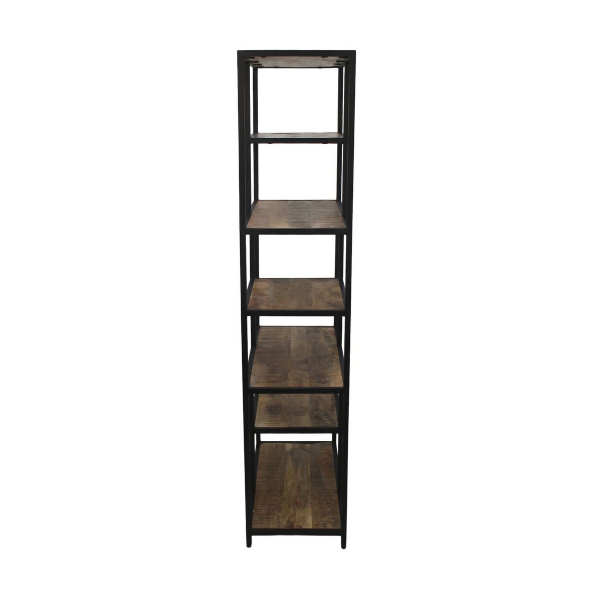 HSM Collection-Open Vakkenkast Levels-80x38x180-Naturel/Zwart-Mango/Metaal