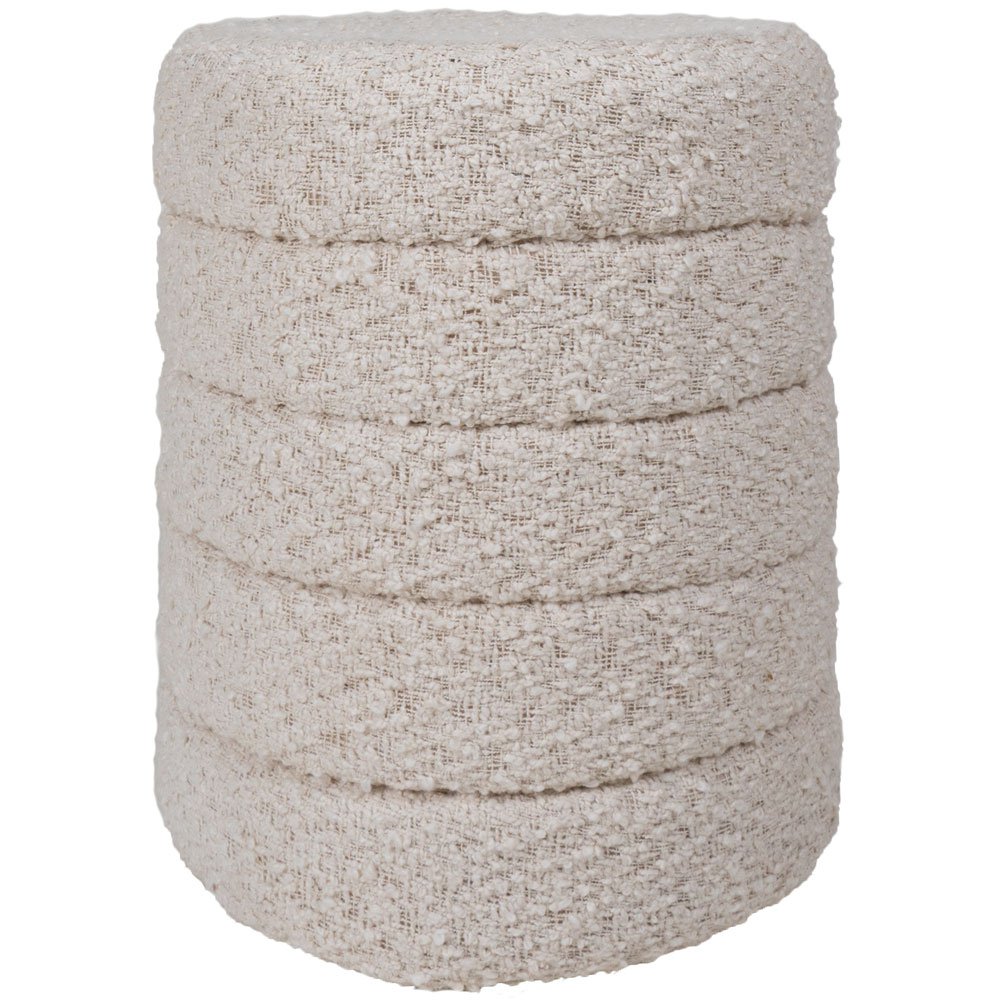 Poef Rosa - Naturel - 53xø43 cm