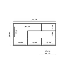 Vakkenkast Huub - 125x40x78