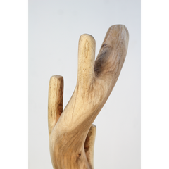 HSM Collection-Staande Kapstok Enkel-30x30x190-Naturel-Munggur