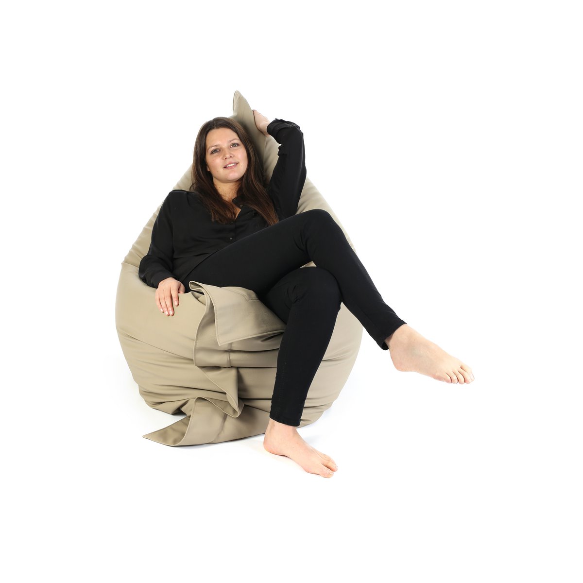 ZITZAK - LEERLOOK - BEIGE