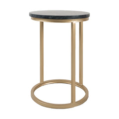 Laptoptafel Mitch Marmer Rond - Zwart/Goud