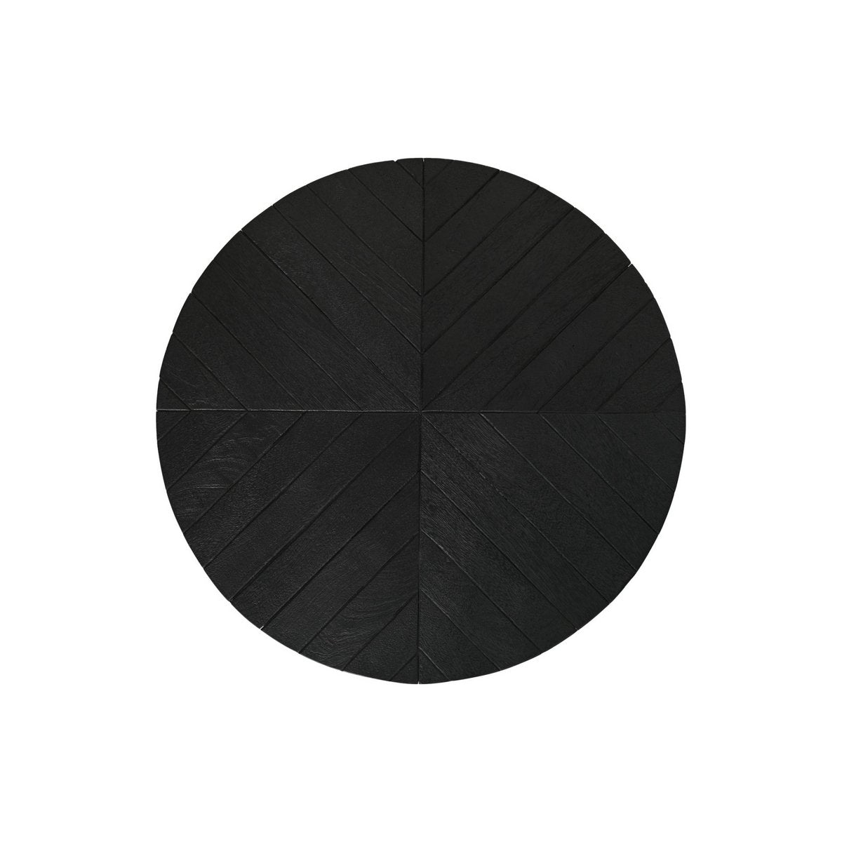 Ronde Bijzettafels Verona - 60x60x50/50x50x40 - Zwart - Mangohout/ijzer