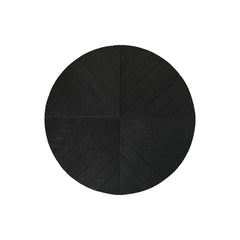 Ronde Bijzettafels Verona - 60x60x50/50x50x40 - Zwart - Mangohout/ijzer