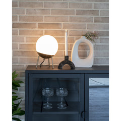 Chelsea Tafellamp - Messing - Wit Glas - Ø20 cm