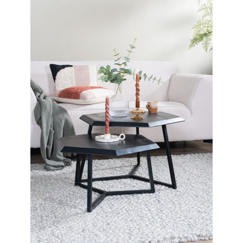 Salontafel Kiara - Set van 2 - Achthoekige tafeltjes