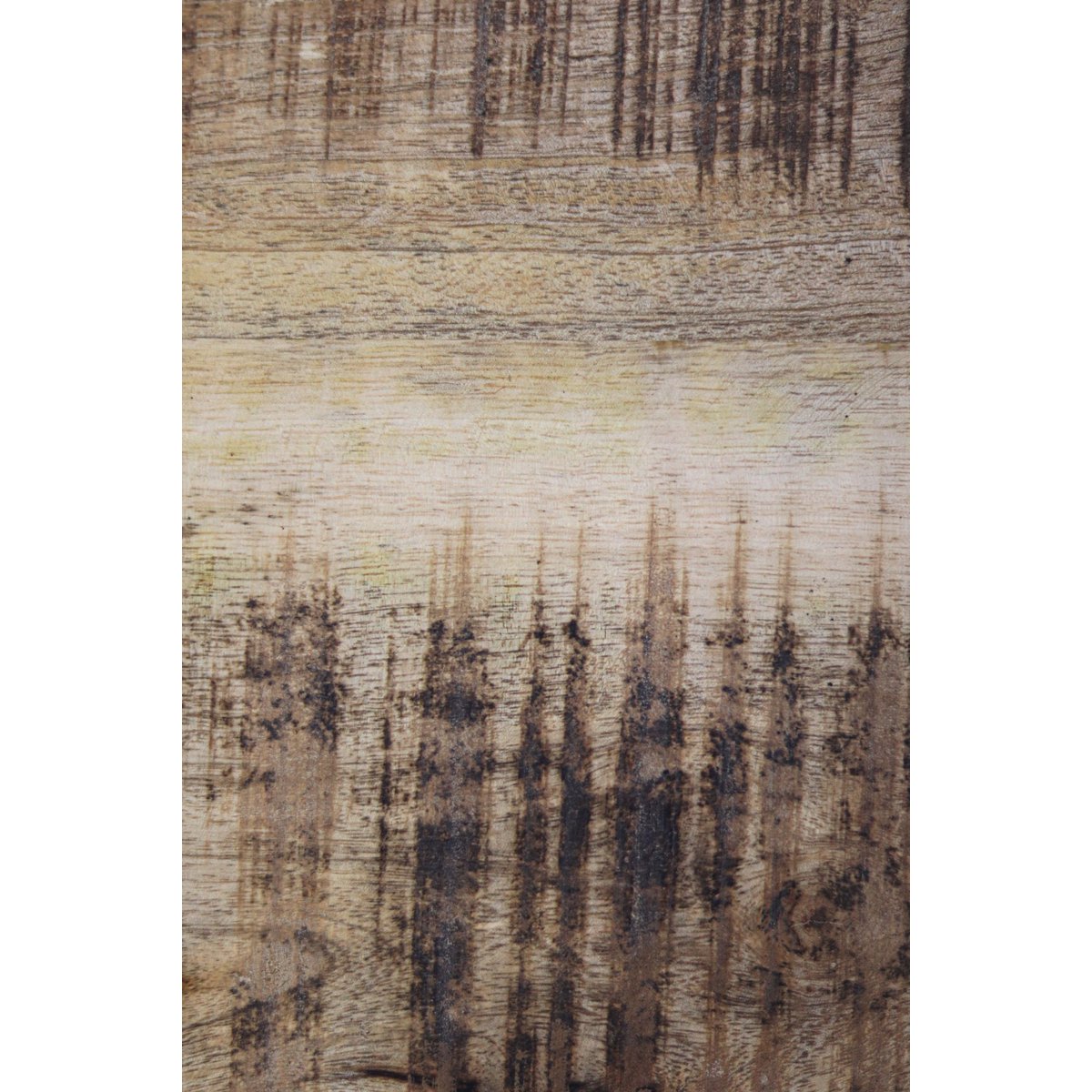 Nachtkastje - 45x35x55 - Bruin/zwart - Mangohout/Metaal