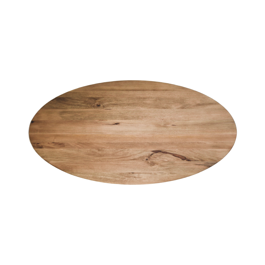 HSM Collection-Ovaal Tafelblad Oakland-240x120x3,5-Naturel-Mango