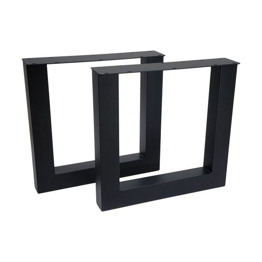 Tafelpoten U-poot S/2 - 75x15x72 - Zwart gepoedercoat - Metaal