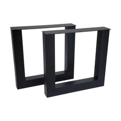 Tafelpoten U-poot S/2 - 75x15x72 - Zwart gepoedercoat - Metaal