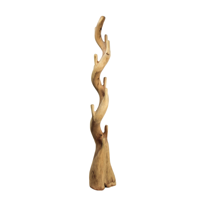HSM Collection-Staande Kapstok Enkel-30x30x190-Naturel-Munggur