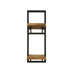 HSM Collection-Wandplank Levels -25x22x70-Naturel/Zwart-Mango/Metaal