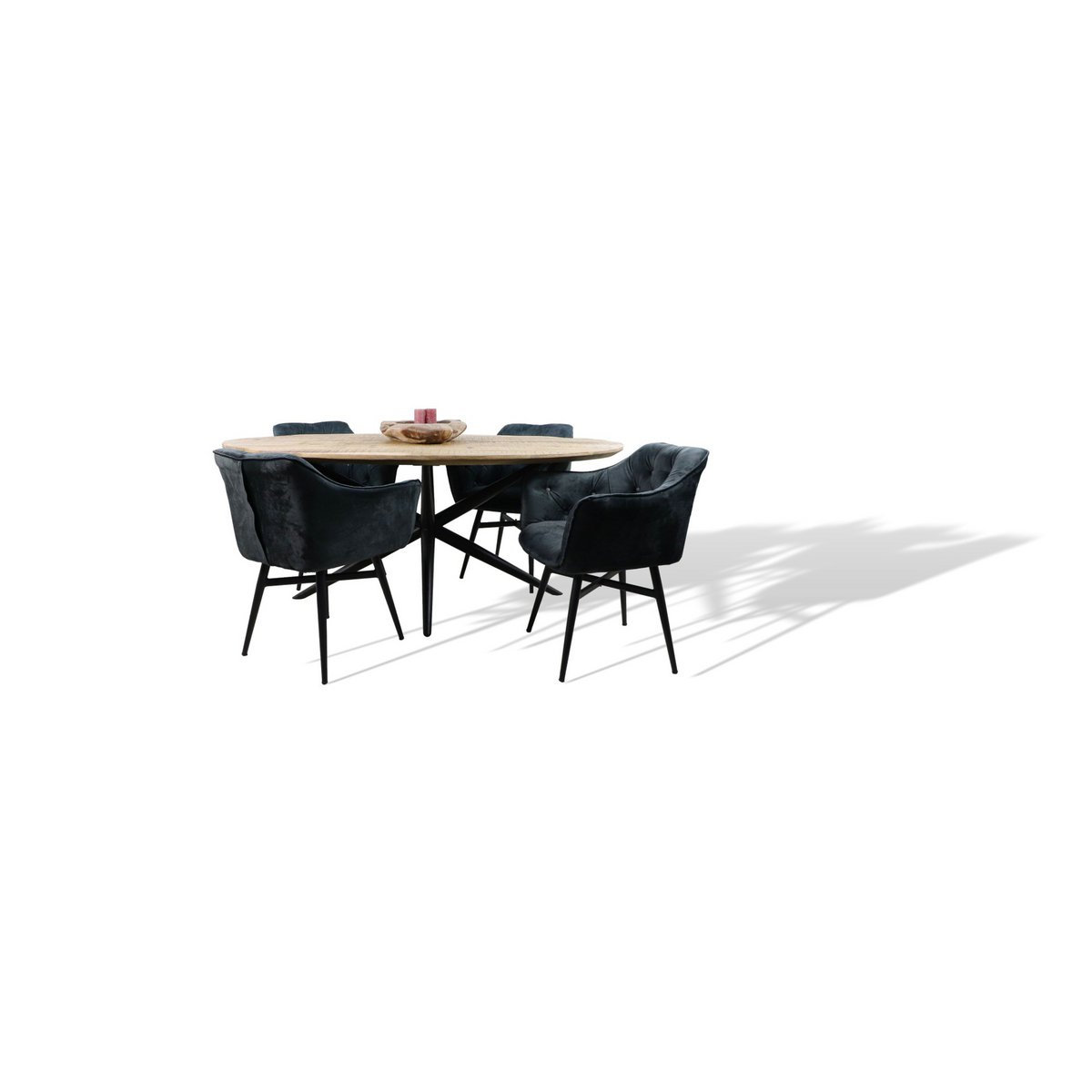 HSM Collection-Ovaal Tafelblad Bern Swiss Edge-180x100x3,5-Naturel-Mango