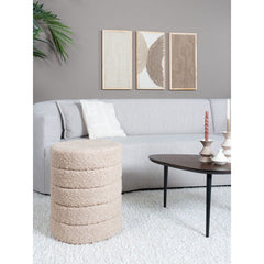 Poef Rosa - Beige - 53xø43 cm