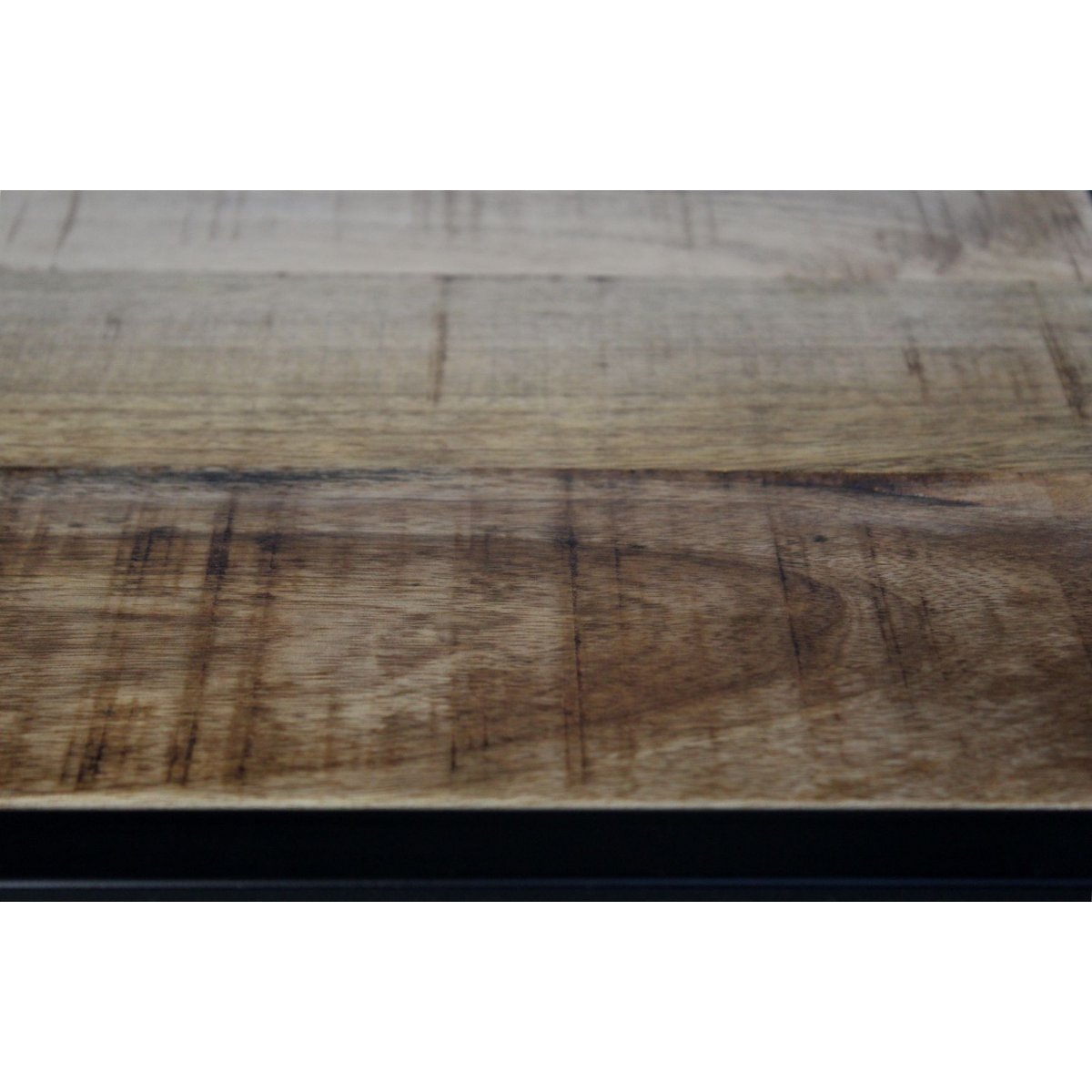 HSM Collection-Open Vakkenkast Levels-80x38x180-Naturel/Zwart-Mango/Metaal