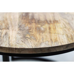 2 Delige Salontafel Set Ronin - ø70 cm - mangohout/ijzer - naturel