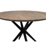 HSM Collection-Ronde Eettafel Zurich-80x80x76-Naturel/Zwart-Acacia/Metaal