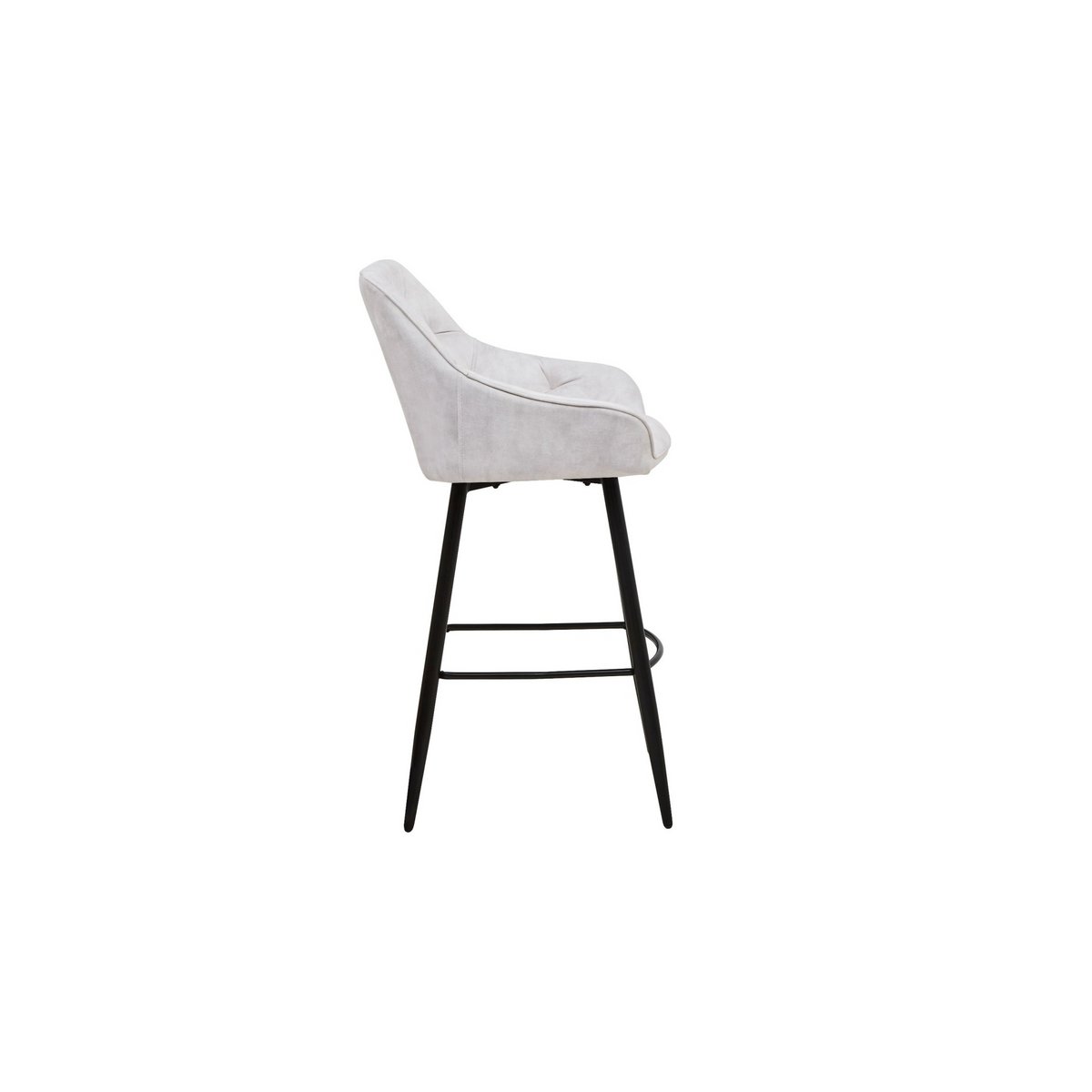 Barkruk Liverpool - Set van 2 - 56x61x107 - Fluweel/metaal - Beige