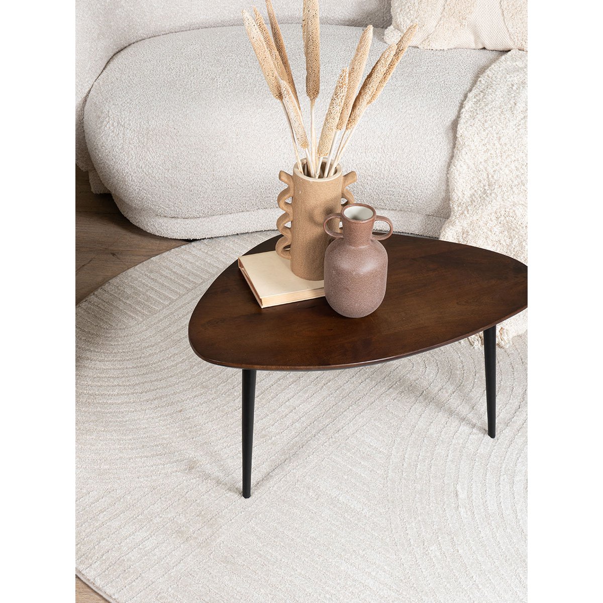 Vloerkleed Ella - Beige - Rond ø280 cm