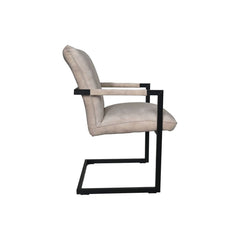 Eetkamerstoel Boston - Set van 2 - 56x68x89 - Adore 01 Naturel - Fluweel/metaal