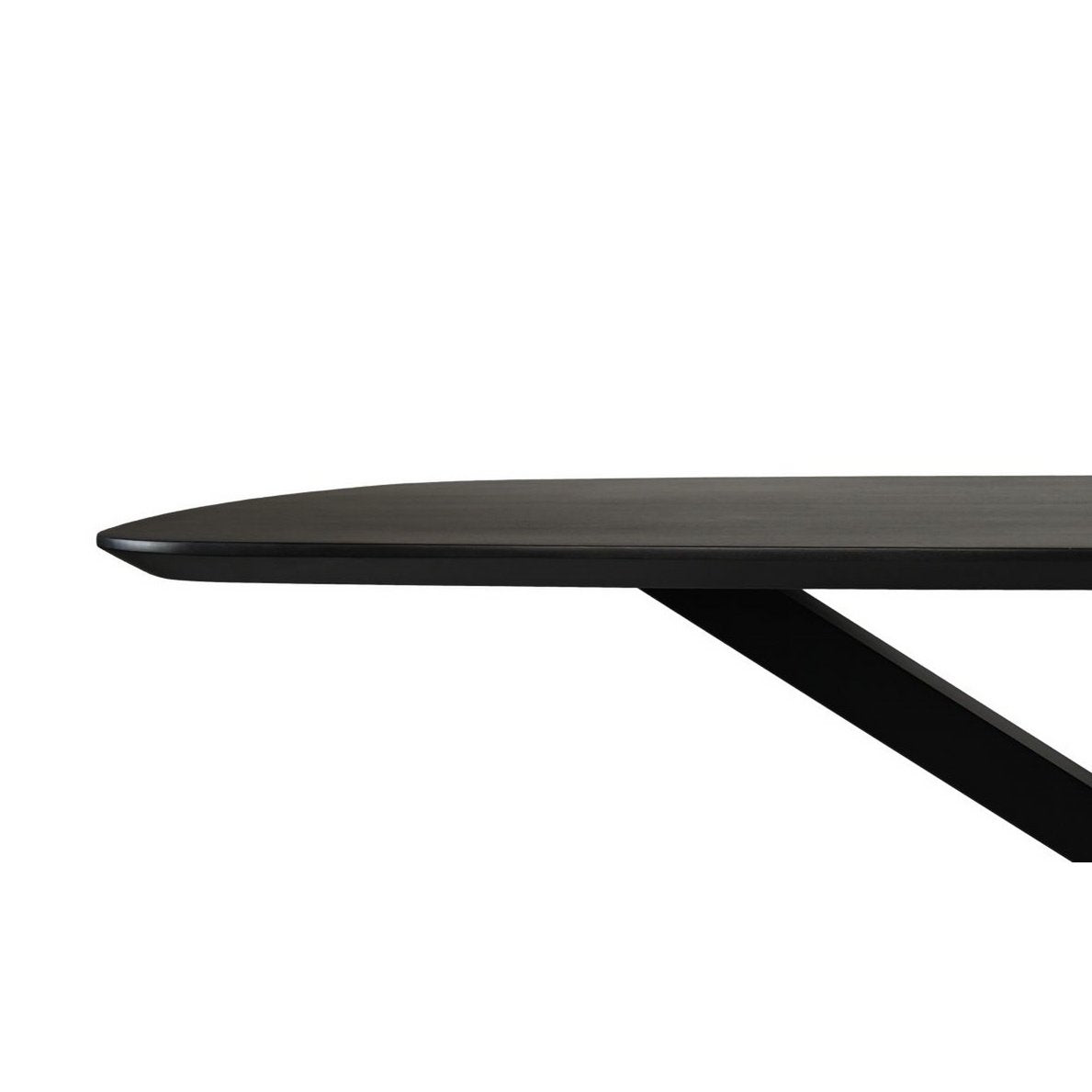 HSM Collection-Danish Ovale Eettafel-200x100x76-Zwart-Mango/Metaal