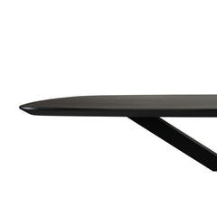 HSM Collection-Danish Ovale Eettafel-200x100x76-Zwart-Mango/Metaal