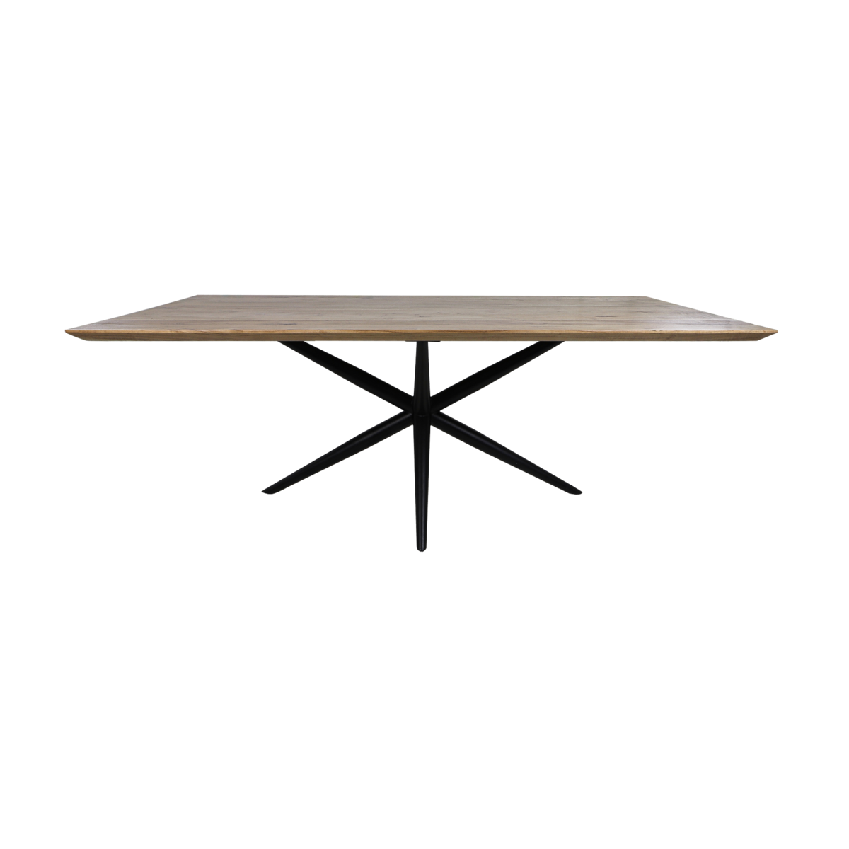 HSM Collection-Rechthoekige Eettafel Zürich-180x90x76-Naturel/Zwart-Acacia/Metaal