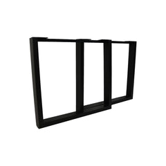 HSM Collection-Tafelpoot Model U S/2-1-80x10x72 (75x25mm)-Zwart-Metaal