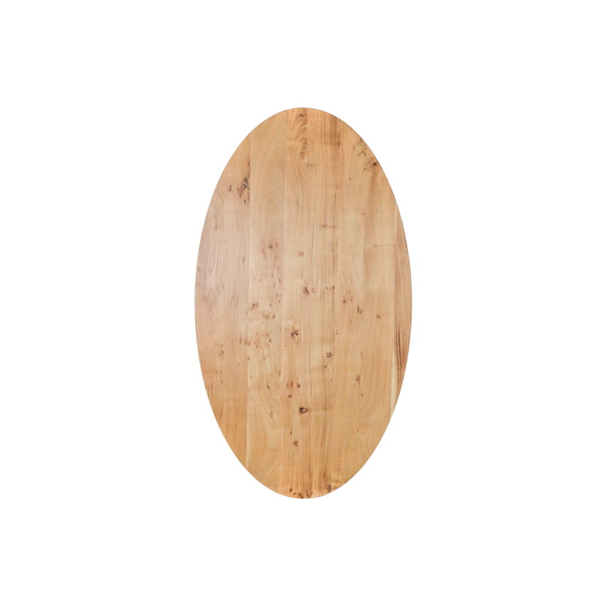 HSM Collection-Ovaal Tafelblad Zurich-220x110x3,8-Naturel-Acacia