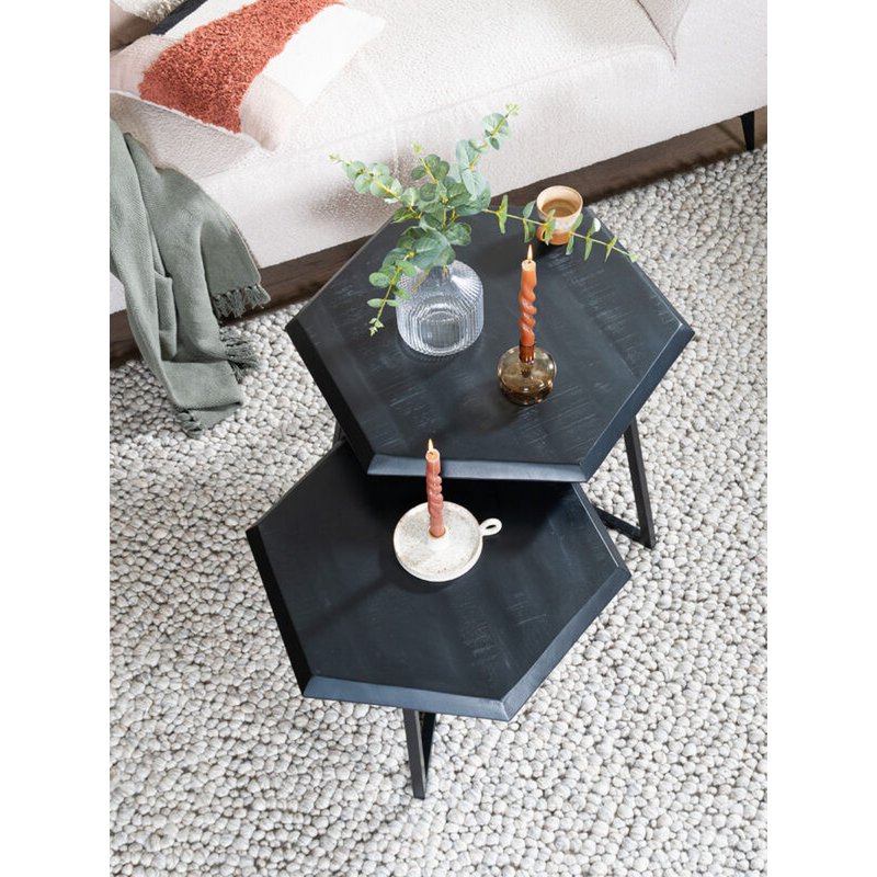 Salontafel Kiara - Set van 2 - Achthoekige tafeltjes