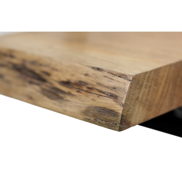 HSM Collection - Wandplank Levels Live Edge -56x22x32-Natuurlijk/Zwart-Acacia/Metaal