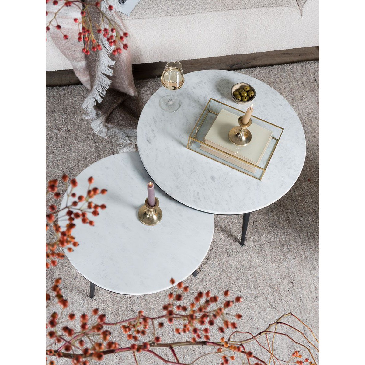 Salontafel Milou - Marmer - 65 cm