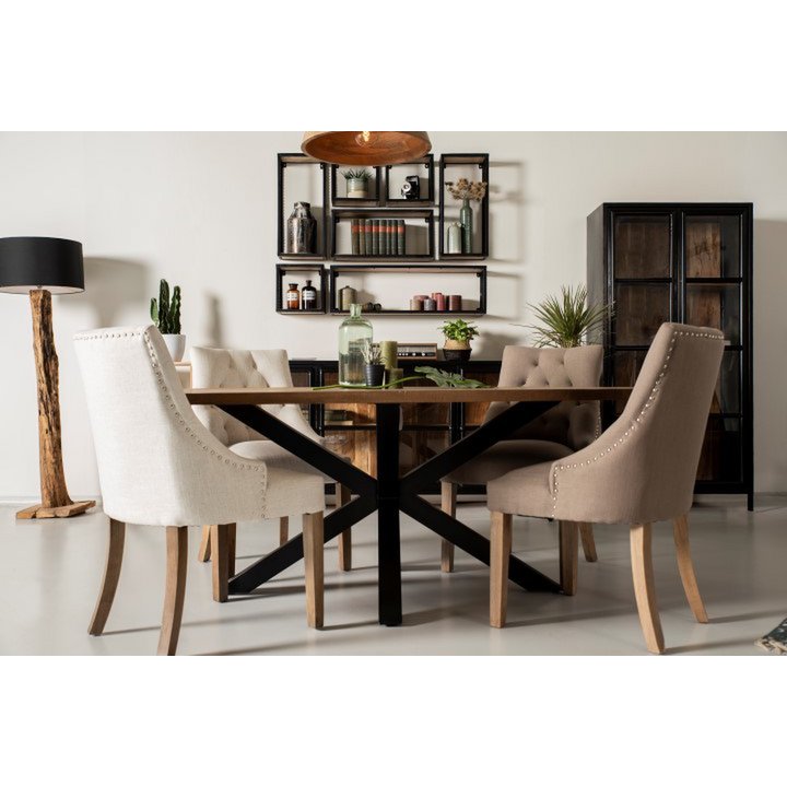 HSM Collection-Ovaal Tafelblad Oakland-240x120x3,5-Naturel-Mango
