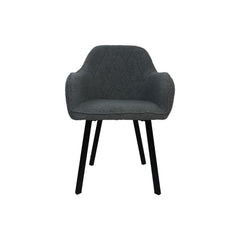 Eetkamerstoel Demi - Licht Grijs/Zwart - Set van 2