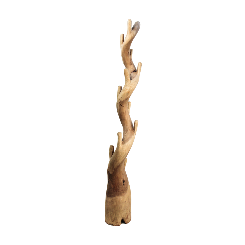 HSM Collection-Staande Kapstok Enkel-30x30x190-Naturel-Munggur