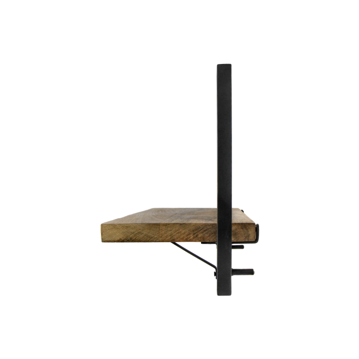 HSM Collection-Wandplank Levels -32x22x32-Naturel/Zwart-Mango/Metaal