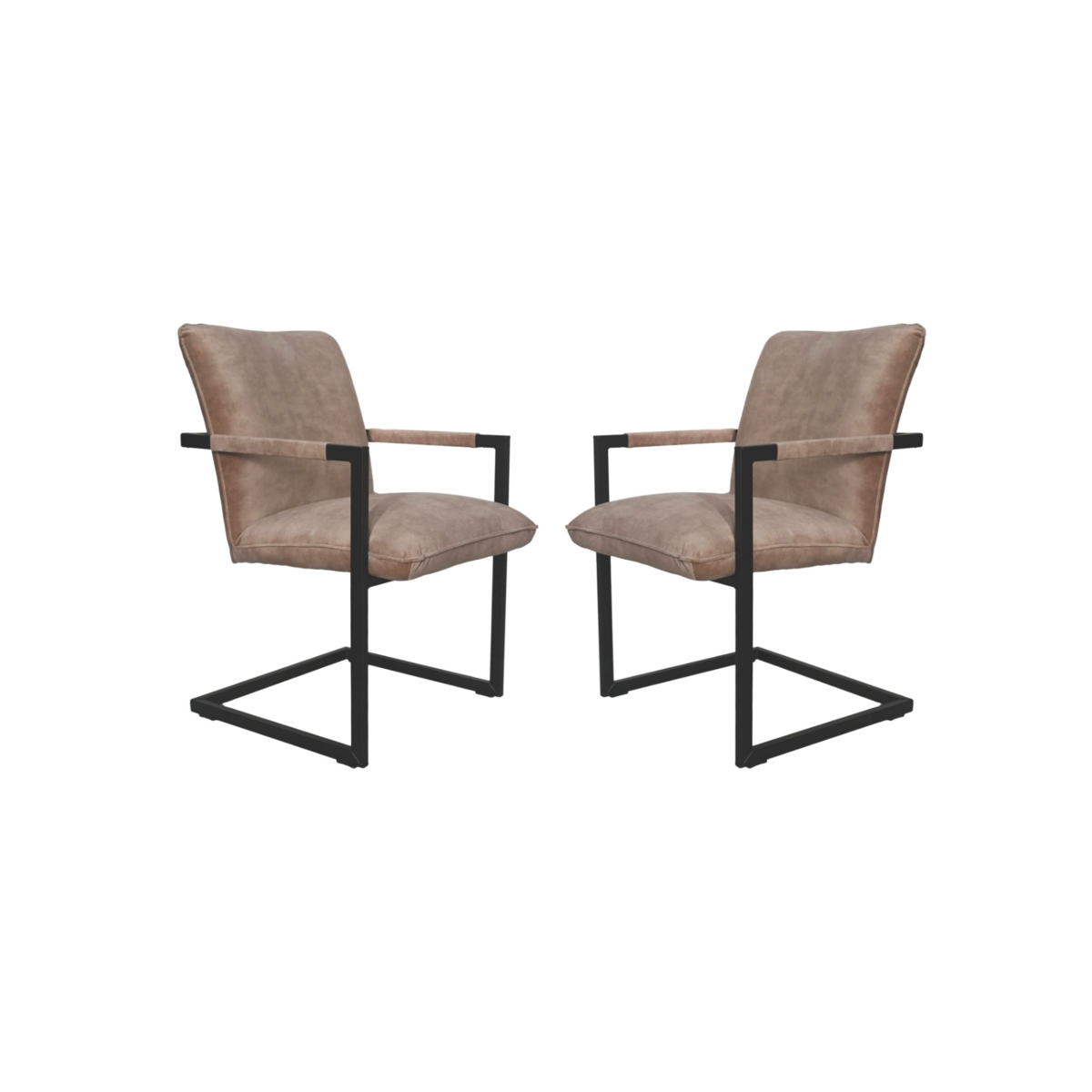 Eetkamerstoel Boston S/2 - 56x68x89 - Adore 10 Lever - Velvet/metaal