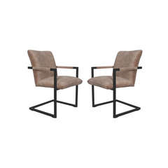 Eetkamerstoel Boston S/2 - 56x68x89 - Adore 10 Lever - Velvet/metaal