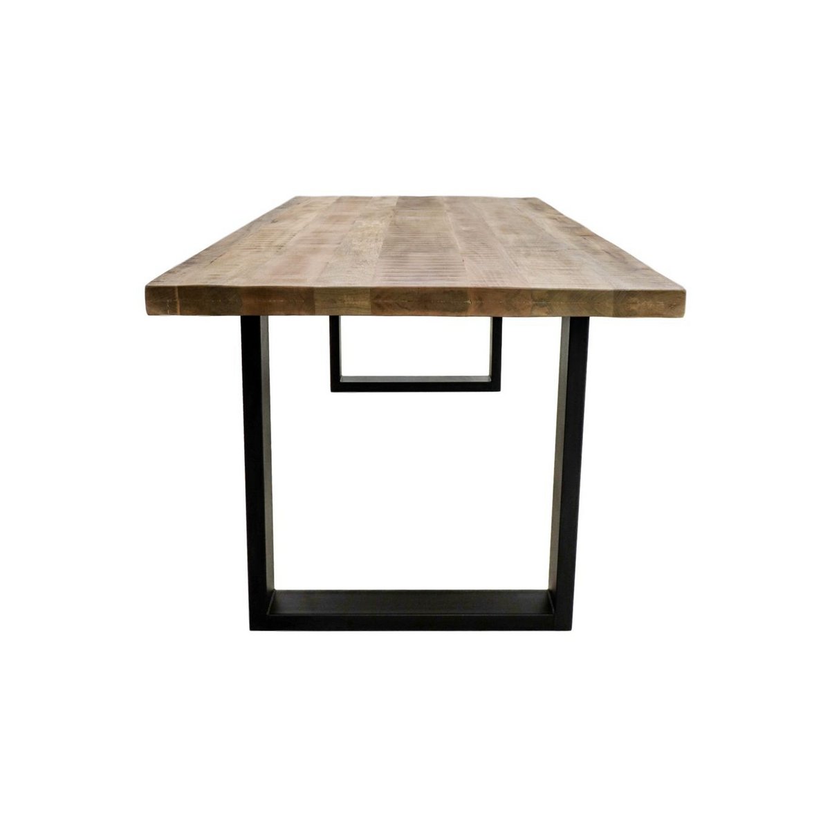 HSM Collection-Rechthoekige Eettafel Melbourne-200x100x77-Naturel/Zwart-Mango/Metaal