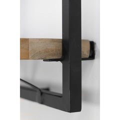 HSM Collection-Wandplank Levels -32x22x32-Naturel/Zwart-Mango/Metaal