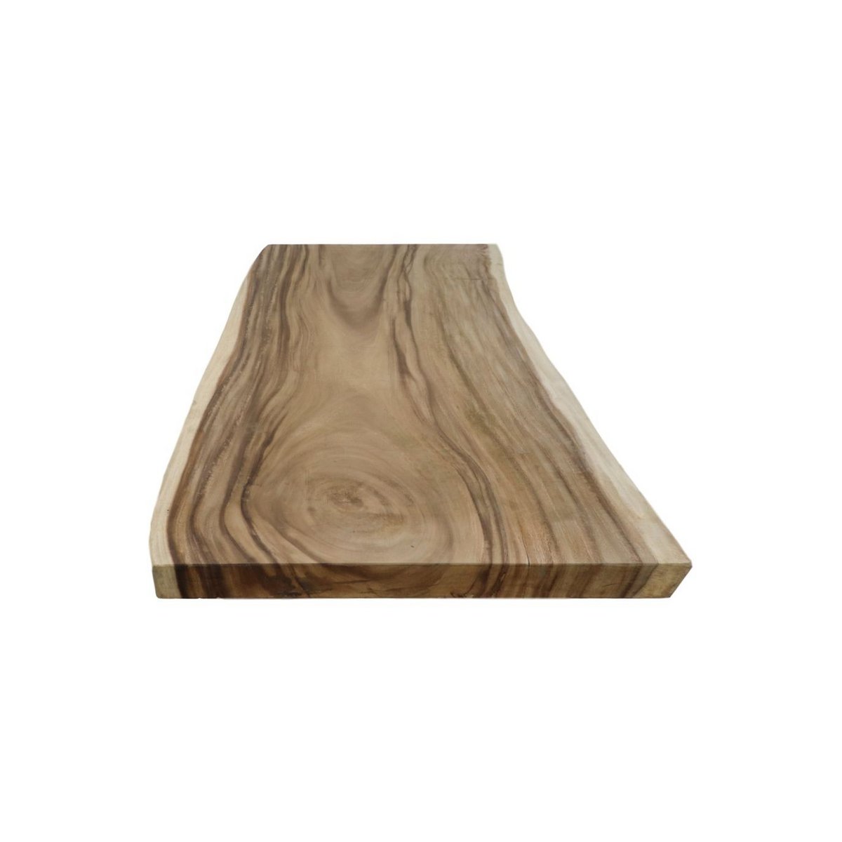 HSM Collection-Rechthoekig Tafelblad-120x60-70x6-Naturel-Munggur