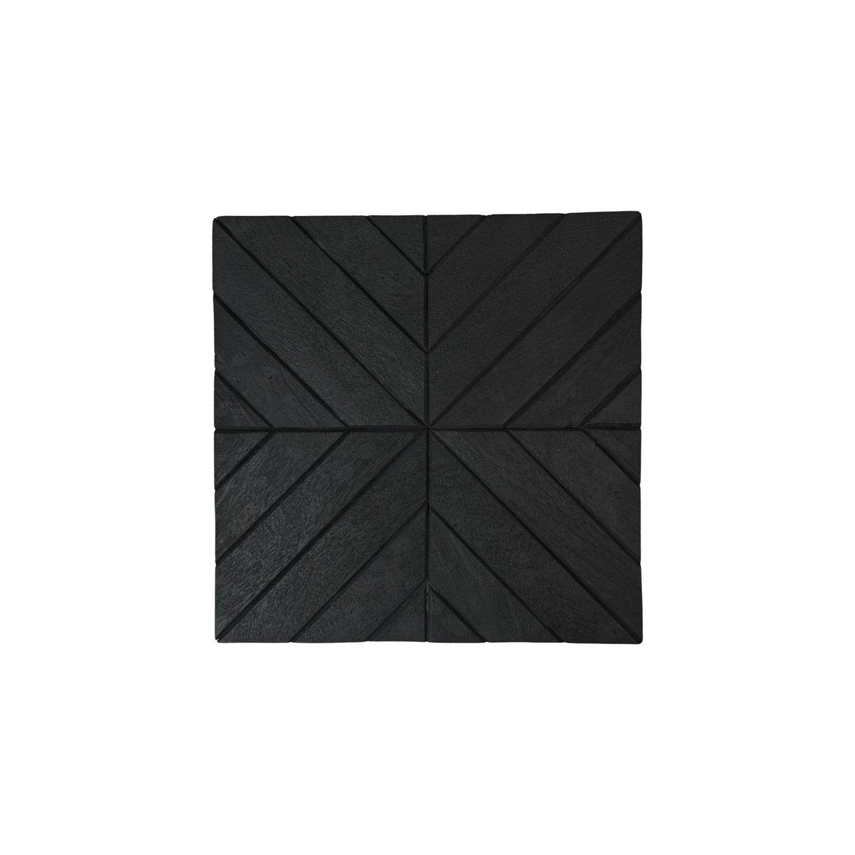 Bijzettafels Z-model - Zwart - Mangohout/ijzer - Set van 2